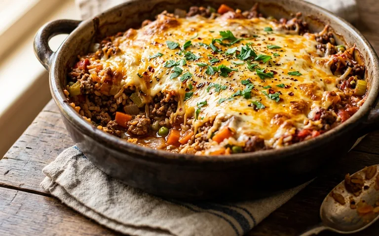 A beef and rice casserole