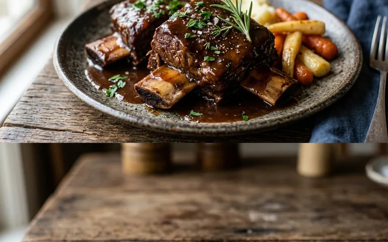 Braised beef short ribs