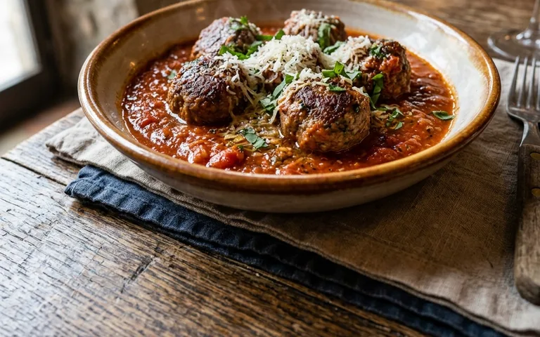 Italian meatballs in tomato sauce