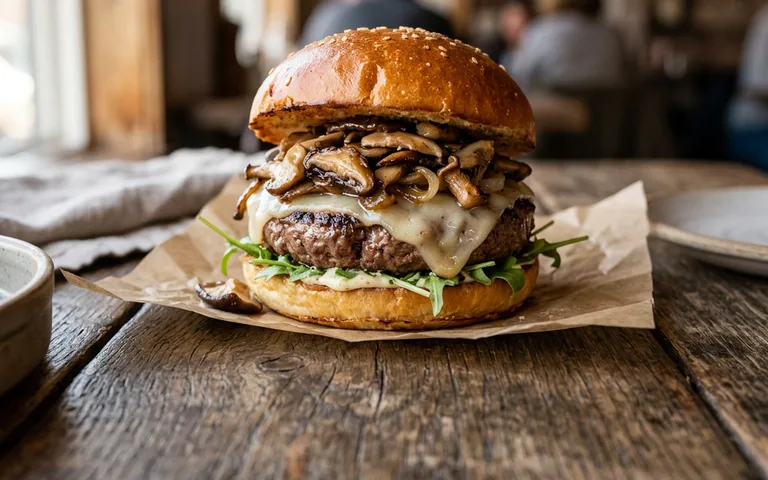 A mushroom burger