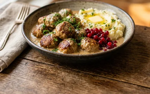 Swedish meatballs in cream sauce