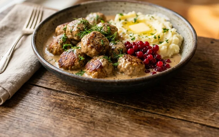 Swedish meatballs in cream sauce