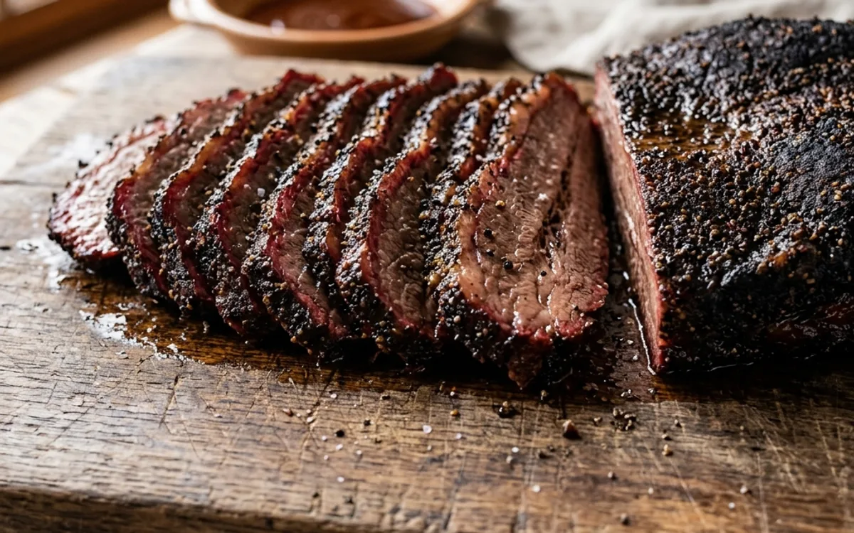 A smoked texas-style brisket