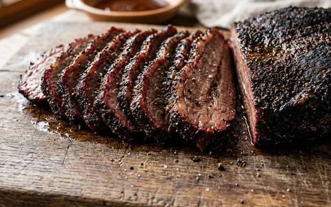 A smoked texas-style brisket